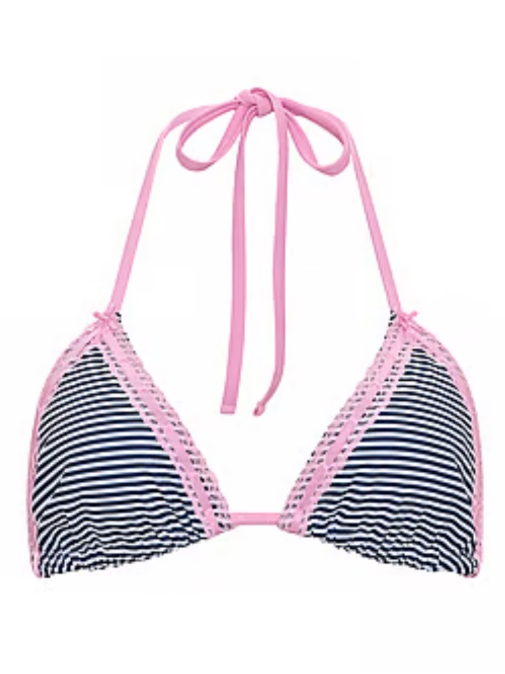 New! Frankie's Bikinis x Pink cape may Triangle Top Stripes 3460